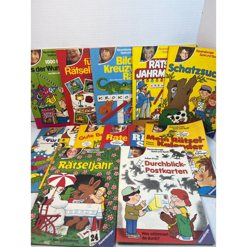 Vintage Ravensburger Punkte Activity Books Lot of 13 from 1969-1985 Hans Jürgen